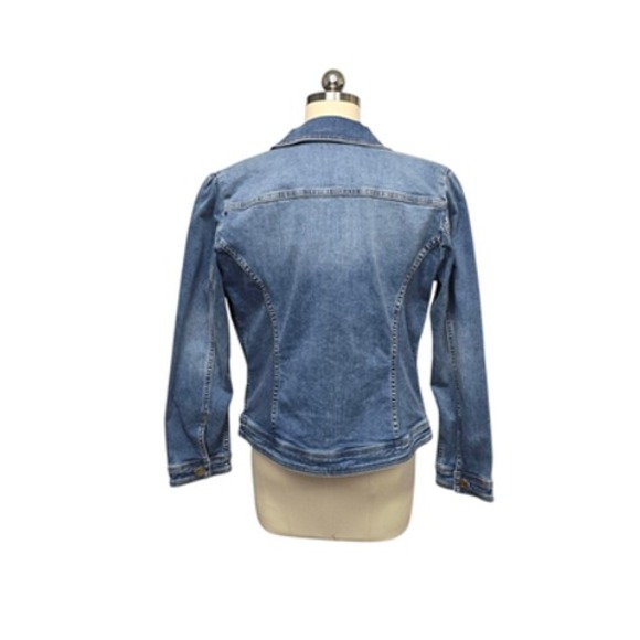 Soft Surroundings Jacket Womens Small Blue Denim Button Stretch Style 25015 - Picture 2 of 10